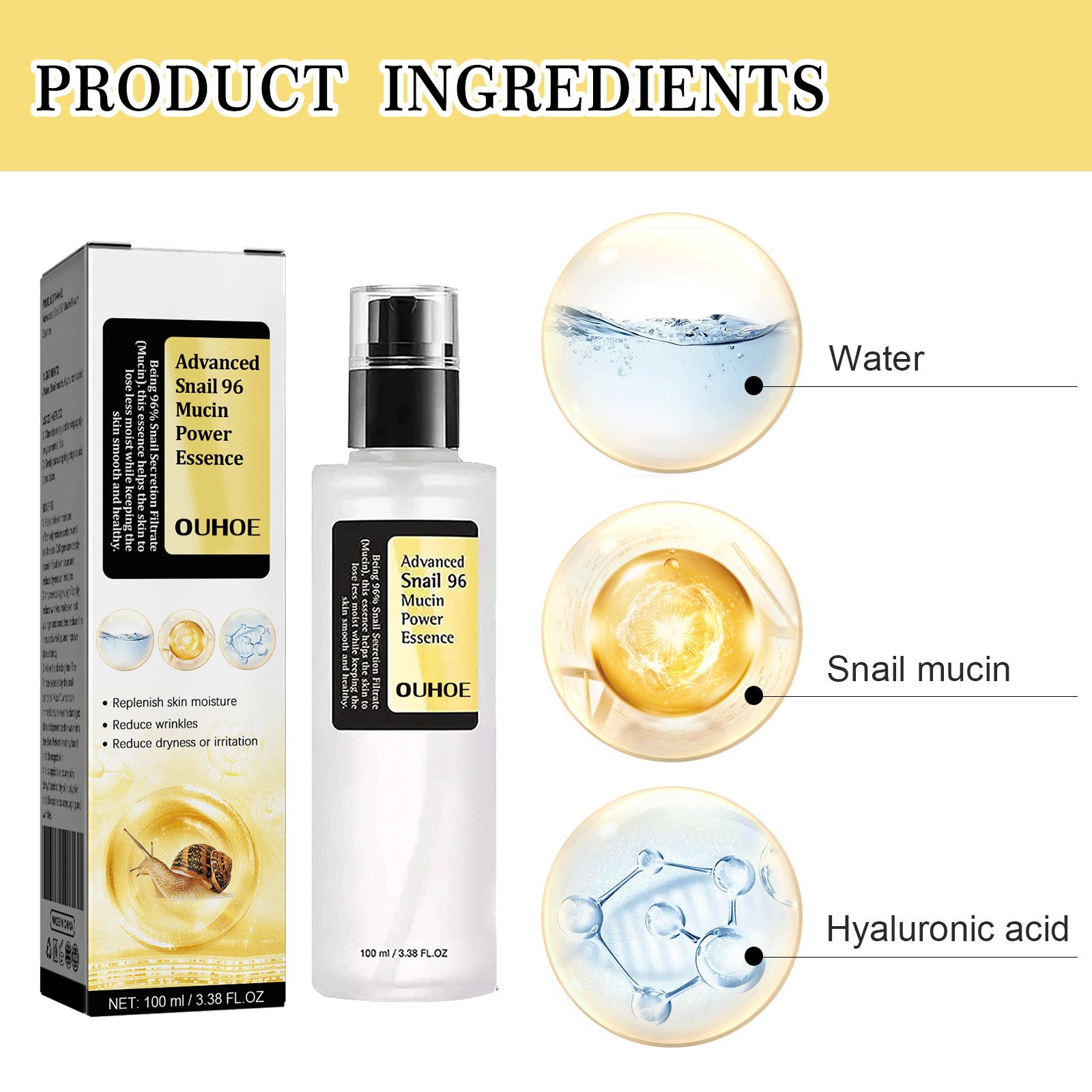 Ouhoe Snail Mucin Serum Product Description Image 2